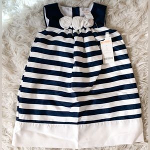 NWT Gymboree Holiday Dress, Blue/White, Size 2T
